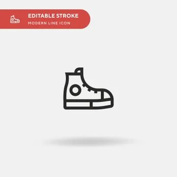 Shoe Simple vector icon. Illustration symbol design template for web mobile U 스톡 일러스트
