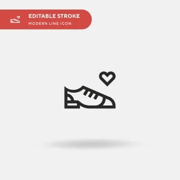 Shoe Simple vector icon. Illustration symbol design template for web mobile U Stock Illustration