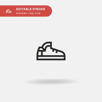 Shoe Simple vector icon. Illustration symbol design template for web mobile U 스톡 일러스트