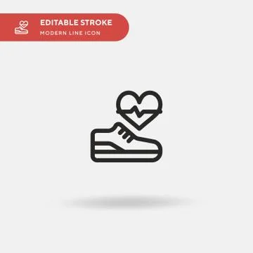 Shoe Simple vector icon. Illustration symbol design template for web mobile U Stock Illustration