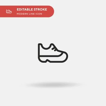 Shoe Simple vector icon. Illustration symbol design template for web mobile U 스톡 일러스트