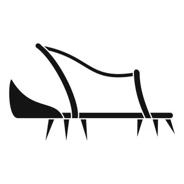 Shoe spike icon, simple style Stock Illustration