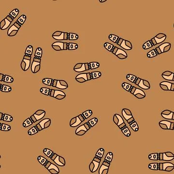 Shoe trees clothes care vector seamless pattern Stock Illustration