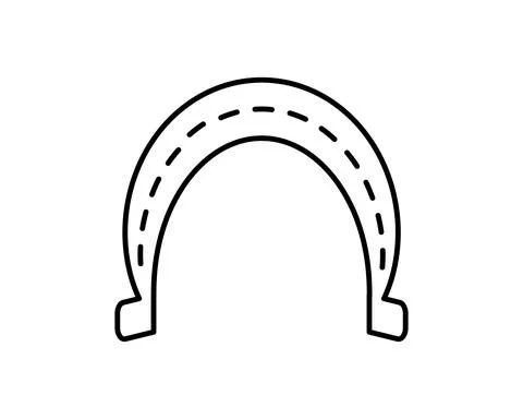Shoe vector icon illustration isolated on white background. Horse shoe icon.  Stock Illustration