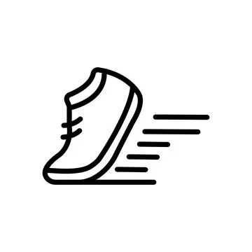 Shoe vector icon in linear, outline icon isolated on white background Stock Illustration