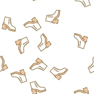 Shoe woman vector seamless pattern Stock Illustration