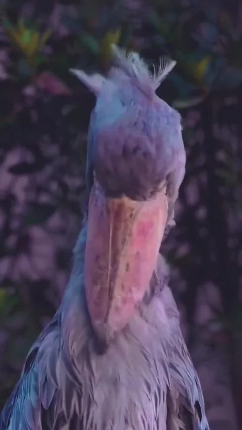 Shoebill bird, a bird that makes a machine gun sound Vidéo 330267737