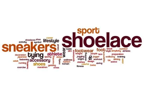 Shoelace word cloud Stock Illustration
