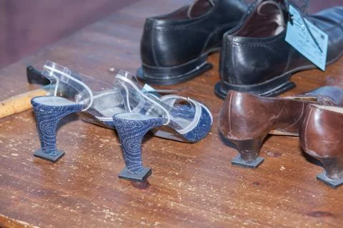 The shoemaker repairs a shoe Stock Photos