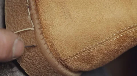 Shoemaker at work Video stock 59911607