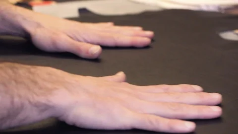 Shoemaker at work Stock Footage 111783807