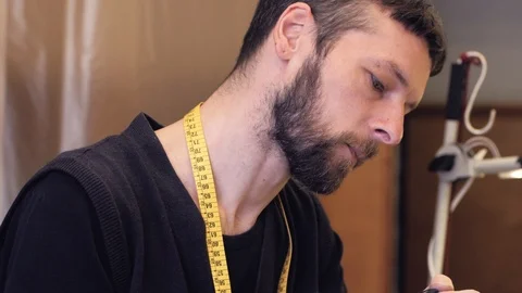 Shoemaker at work Stock Footage 111784198