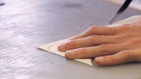 Shoemaker at work Stock Footage 111784412