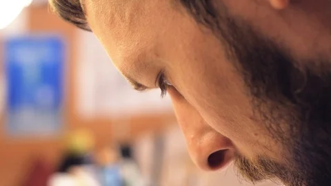 Shoemaker at work Stock Footage 111784537