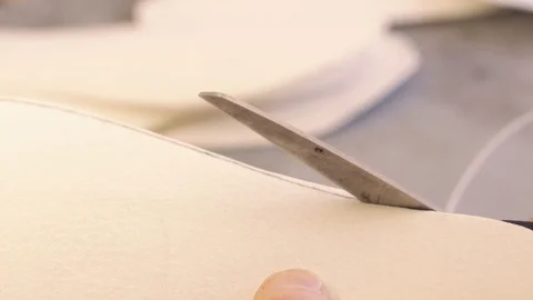 Shoemaker at work Stock Footage 111784619