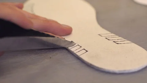 Shoemaker at work Stock Footage 111784702