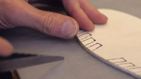 Shoemaker at work Stock Footage 111784722