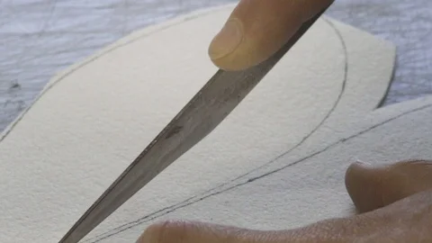 Shoemaker work process Stock Footage 106419812