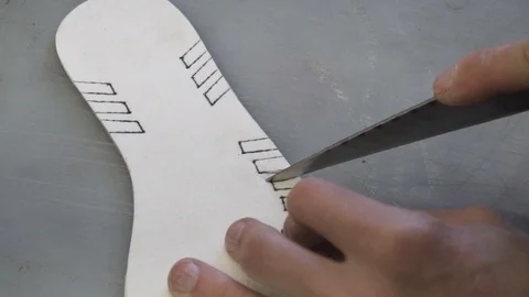 Shoemaker work process Stock Footage 106419910