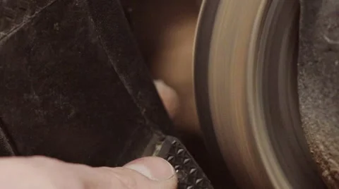 Shoemaker at work. Slow Motion Video stock 59911185