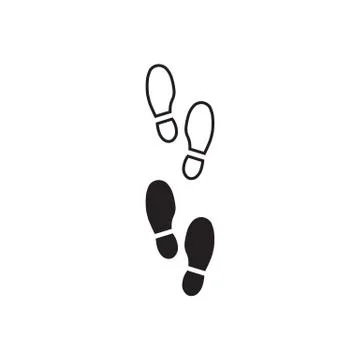 Shoeprint icon symbol vector Stock Illustration