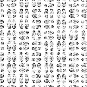 Shoeprints Repeating Background Stock Illustration