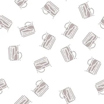 Shoes 3d printing glyph vector seamless pattern 스톡 일러스트
