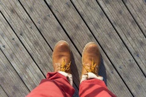 Shoes from above Stock Photos