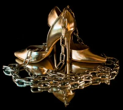 Shoes And Chains Stock Photos