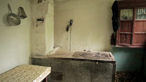 Shoes and rustic oven Stock Footage 50397744