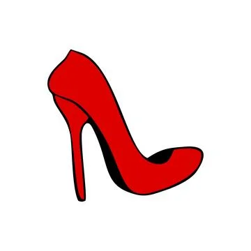 Shoes are red Stock Illustration