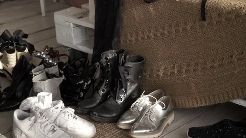 The shoes assortment Stock Footage 73028608