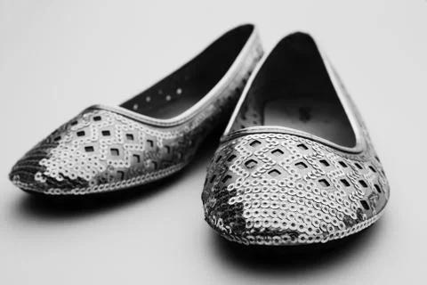Shoes with beads Stock Photos