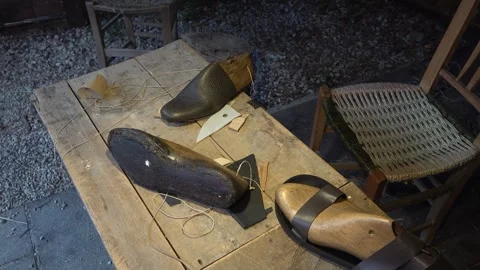 Shoes being repaired Stock Footage 264161889