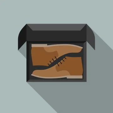 Shoes in box Stock Illustration