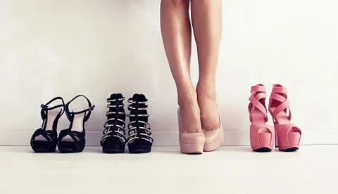 Shoes choice Stock Photos