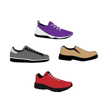 Shoes collection Stock Illustration