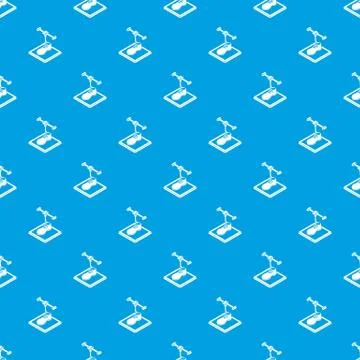 Shoes d printing pattern vector seamless blue 库存插图