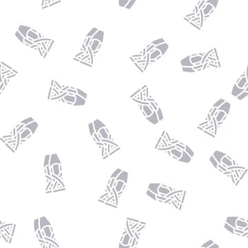 Shoes dancer glyph vector seamless pattern Stock Illustration