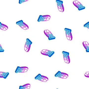 Shoes dancer isometric icon seamless pattern 스톡 일러스트