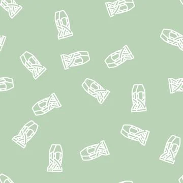 Shoes dancer line vector seamless pattern Stock Illustration