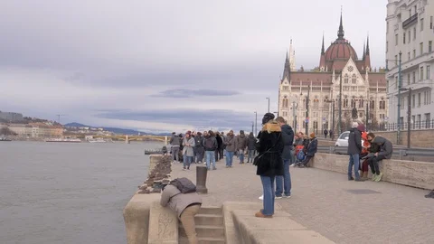 Shoes on the Danube Monument Stock Footage 129433556