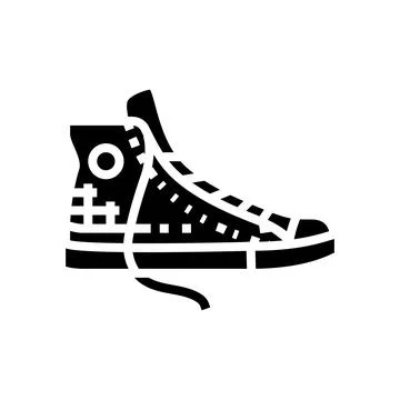 Shoes emo glyph icon vector illustration Stock Illustration