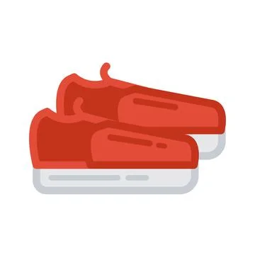 Shoes Flat Color Pair Men Boots Pictogram Stock Illustration
