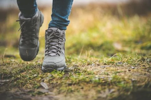 Shoes in a forest Stock Photos