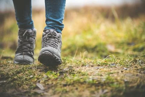 Shoes in a forest Stock Photos