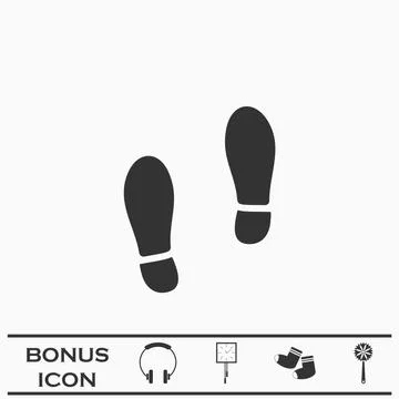 Shoes icon flat Stock Illustration