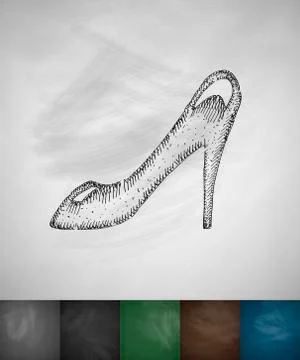 Shoes icon. Hand drawn vector illustration Illustrazione stock