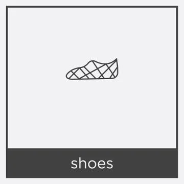 Shoes icon isolated on white background Stock Illustration