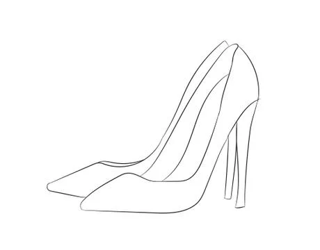 Shoes lines, vector Stock Illustration